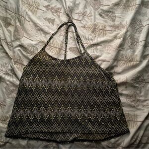 Target Women’s Chevron Halter Tank - Black & Yellow